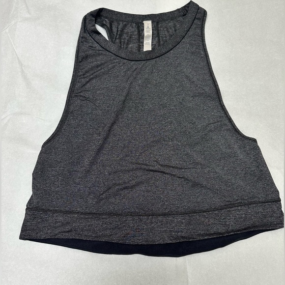 lululemon athletica Tops - Lululemon Pace Perfect Tank Heathered Gray black